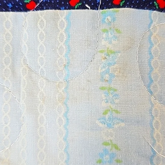 Quilted Patchwork Handmade Pillow Shams Pillowcases Set of 2 Ruffle Multi-Color - Picture 7 of 8